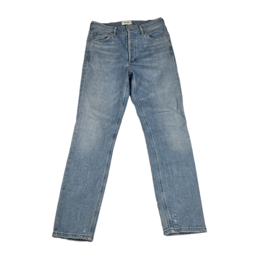 Agolde Jeans Womens Size 26 Nico High Rise Slim Fit Embark Wash Blue Denim Pants